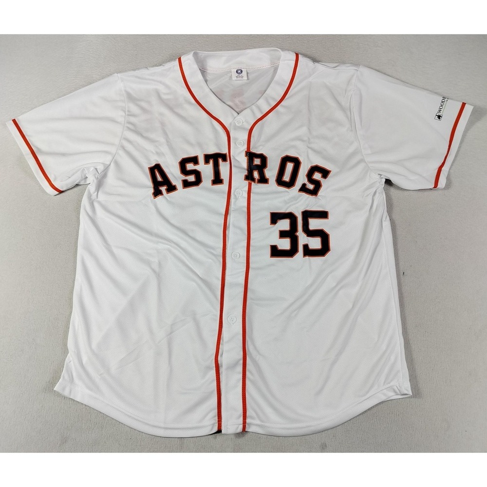 Houston Astros Jersey Mens XL White MLB Baseball Verlander 35 Button Front